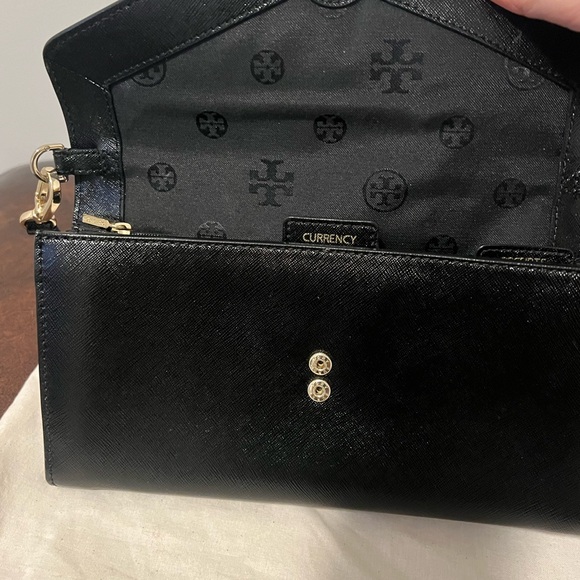 Authentic black Tory Burch crossbody wallet bag - Picture 5 of 13